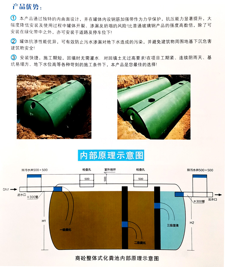 福绵玻璃钢化粪池